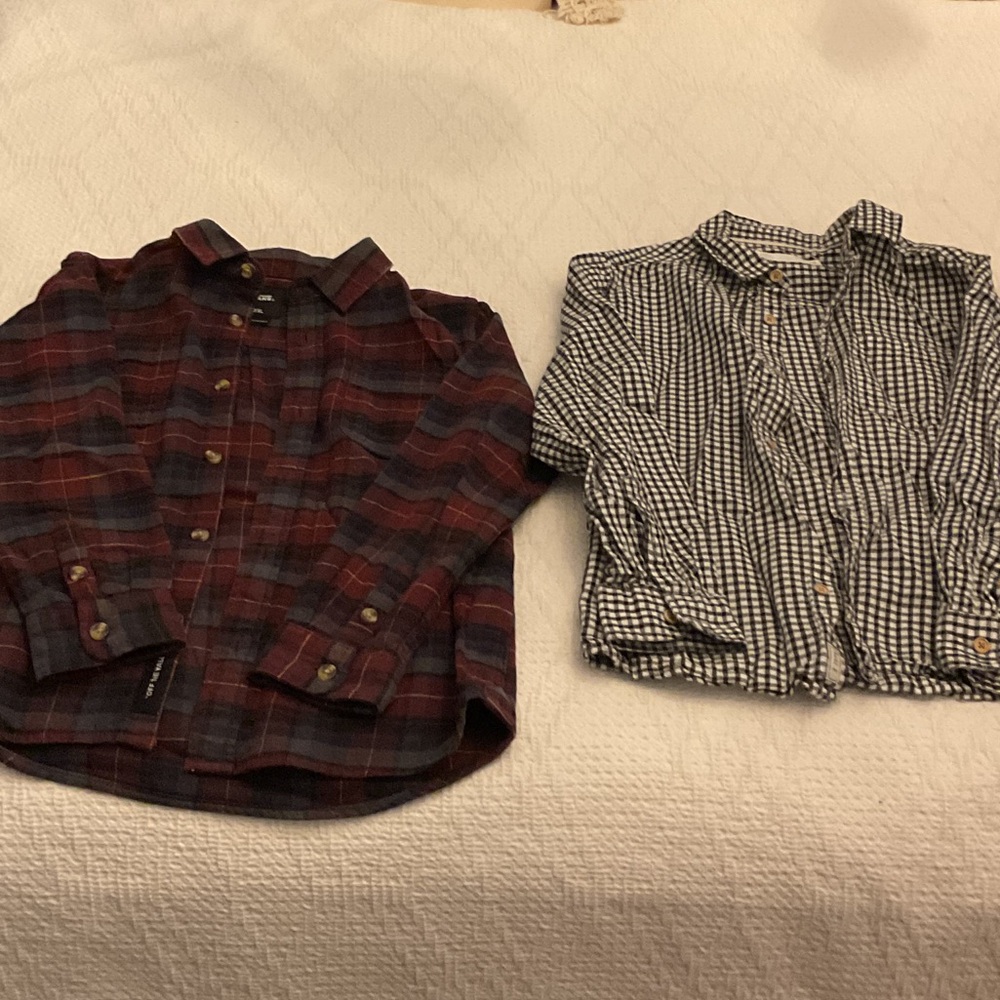 Two for one! Two kids button down shirt in excellent condition. Sizes 8 and 10.
